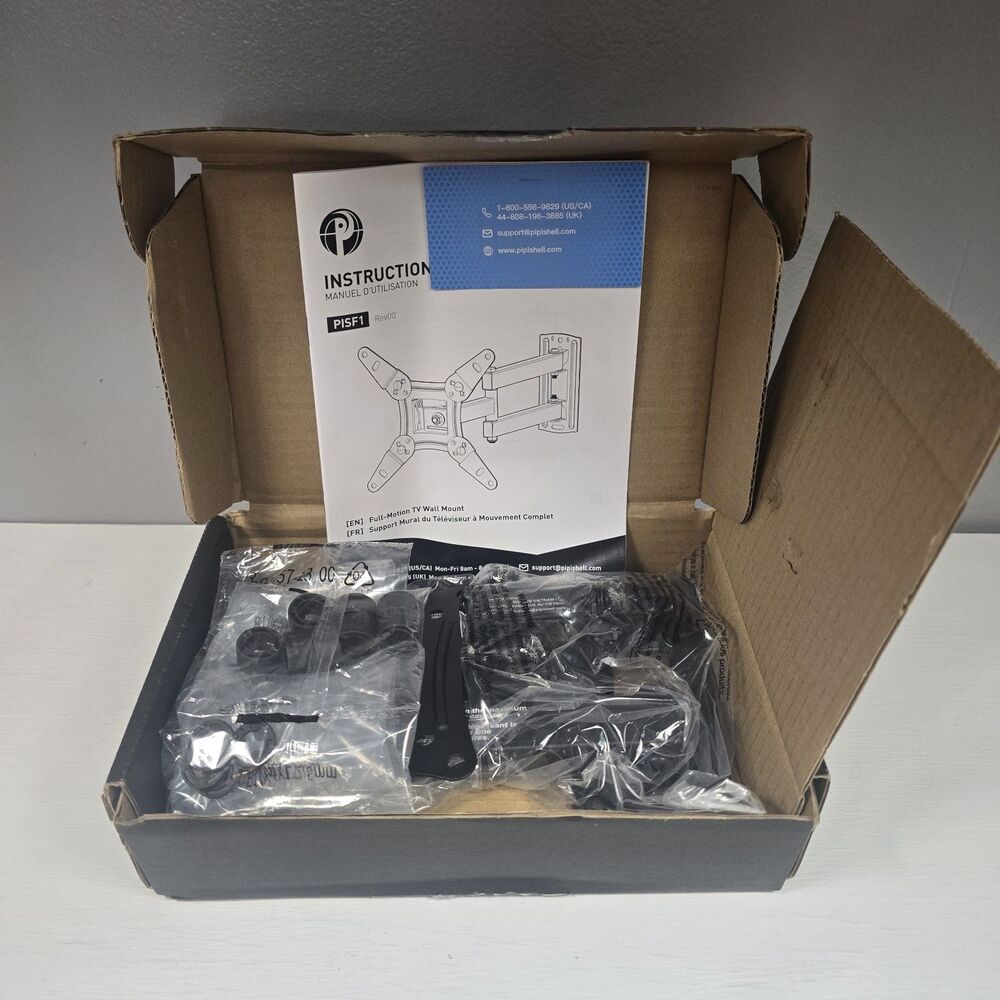Full Motion TV Wall Mount For Most 13-42 inch TVs - Max VESA 200x200 (PISF1)